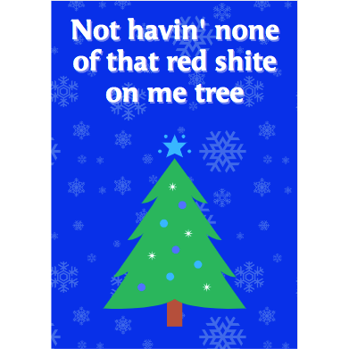Red Shite Christmas Card