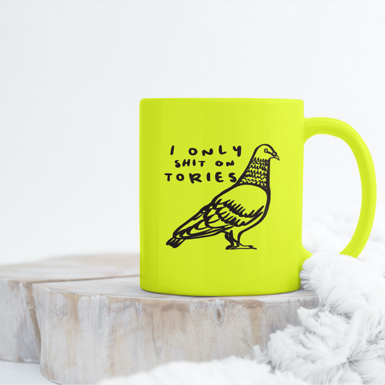 Load image into Gallery viewer, I Only Shit On Tories Pigeon Mug
