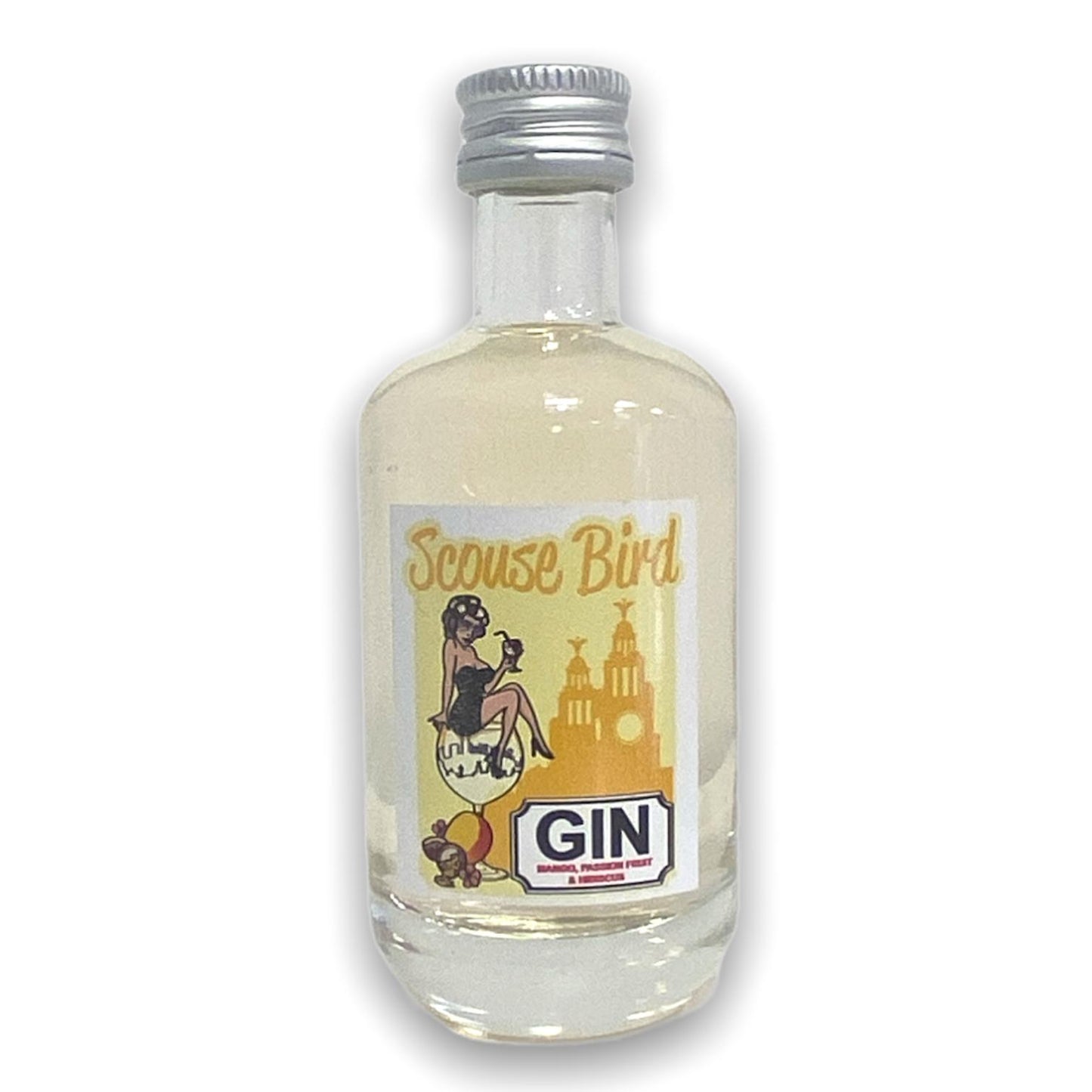 Load image into Gallery viewer, Scouse Bird Mango, Passion Fruit &amp;amp; Hibiscus Gin Miniature - Pack of 12
