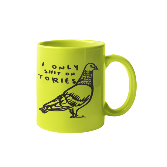 Load image into Gallery viewer, I Only Shit On Tories Pigeon Mug
