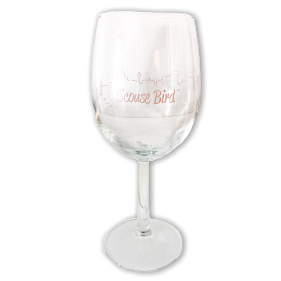 Load image into Gallery viewer, Scouse Bird Liverpool Skyline Wine Glass

