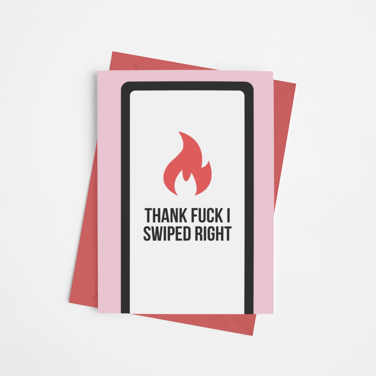 Swiped Right Valentines Card