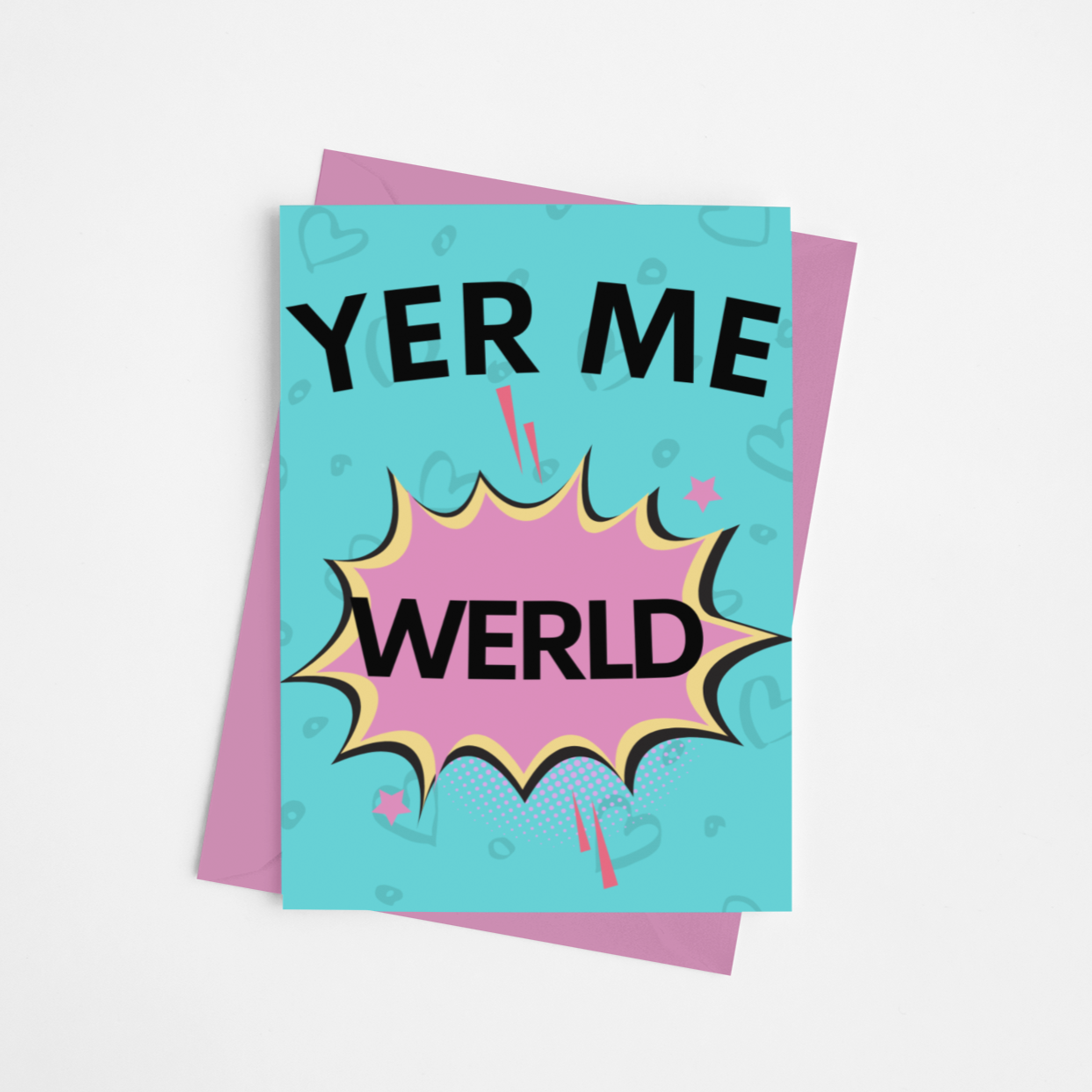 Load image into Gallery viewer, Yer Me Werld Valentines Card
